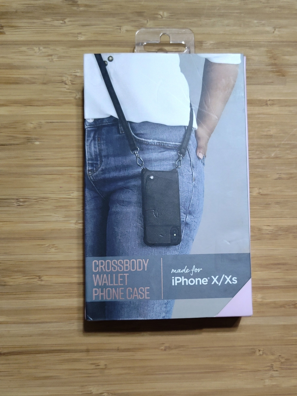 Crossbody Wallet Phone Case for iPhone X/Xs - Black
